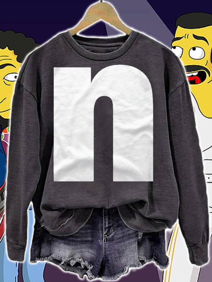 Letter N Lower Case Alphabet Spell Words Initial Shirt t-shirt sweatshirt