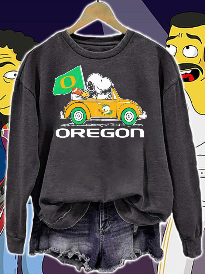 Oregon Ducks Snoopy And Woodstock t-shirt