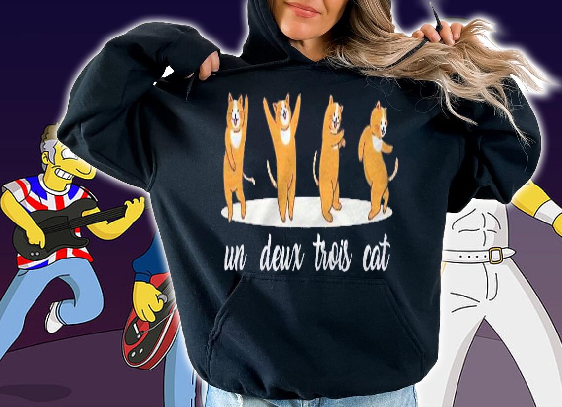Un Deux Trois Cat, Funny Cat French Counting Gift Idea Shirt t-shirt hoodie