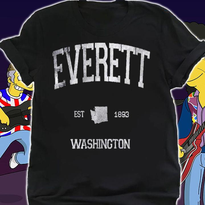 Classic Everett Washington Wa State Vintage Sports Style Shirt shirt