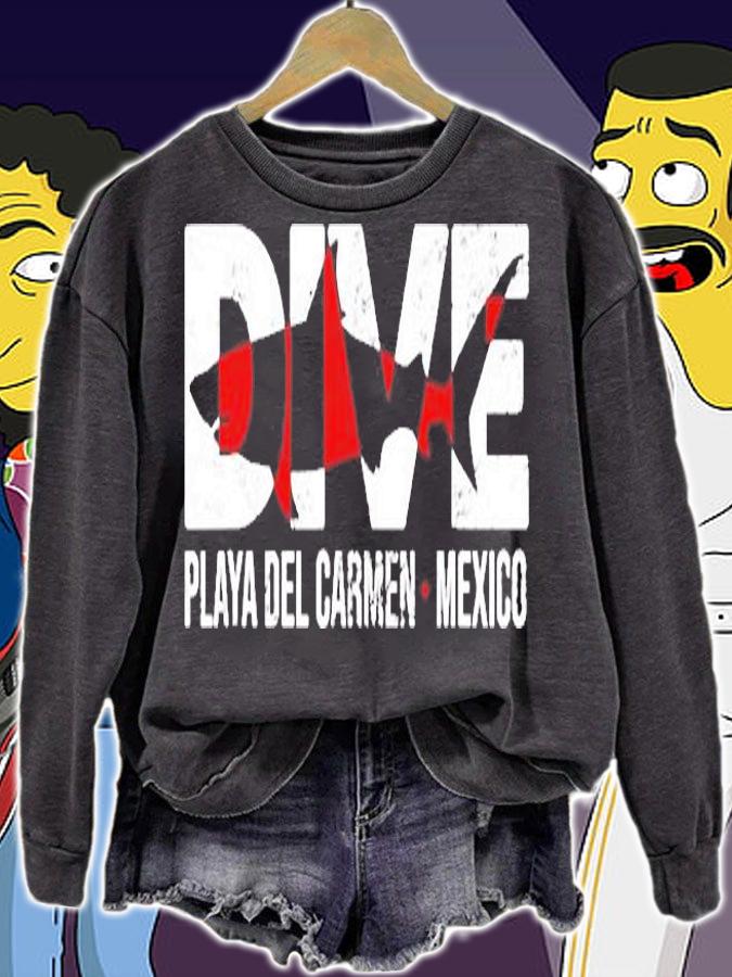 DIVE Mexico Playa Del Carmen SCUBA Diving T-Shirt sweatshirt