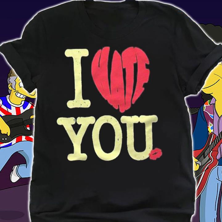 I hate you heart lips icon T-shirt shirt