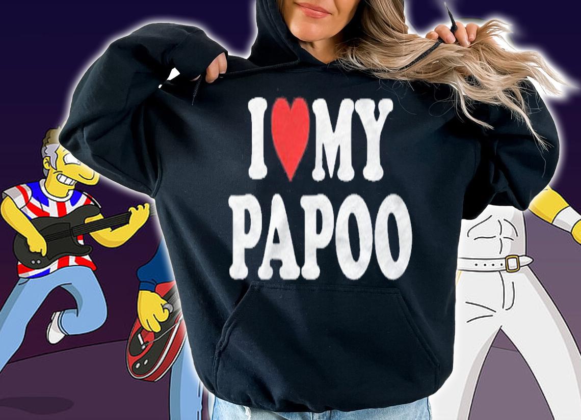 Kids I Love My Papoo Shirt Toddler Boy Girl Youth Baby Shirt