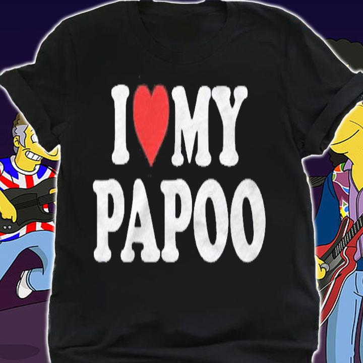 Kids I Love My Papoo Shirt Toddler Boy Girl Youth Baby Shirt
