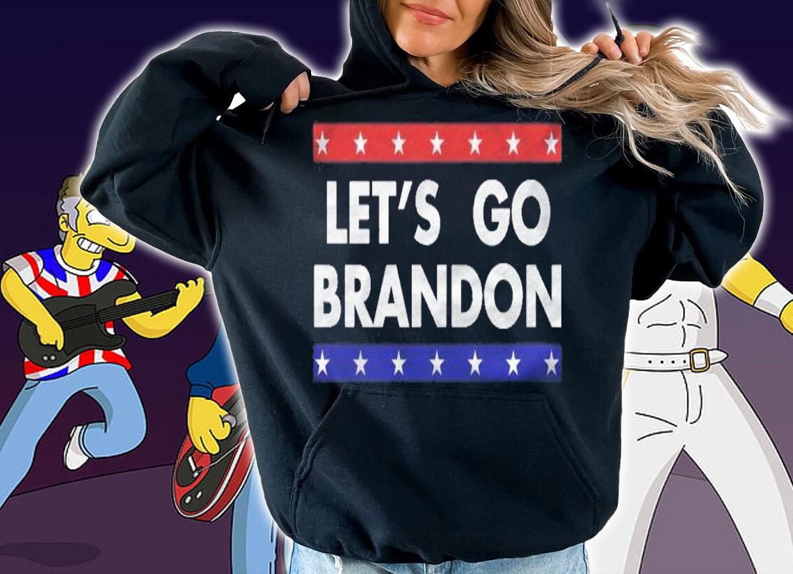 Lets Go Brandon Conservative Us Flag Star Funny Gift Idea Pullover Shirt