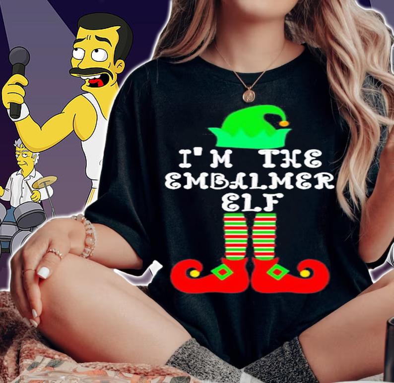 Matching Family Group Christmas Im The Embalmer Elf T-Shirt woman shirt
