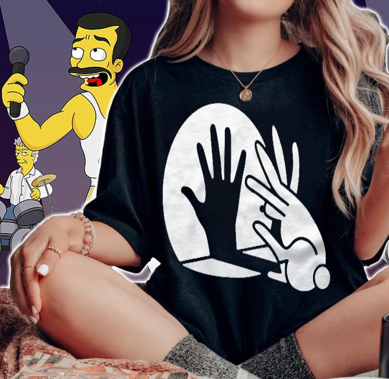 Rabbit Hand Shadow Puppet Bunny Shirt woman shirt