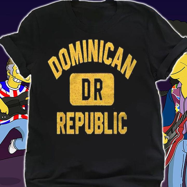 Dominican Republic Dr Distressed Amber Print T-shirt