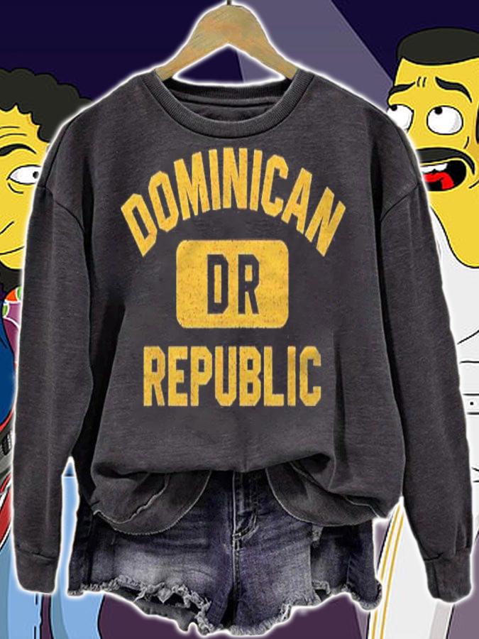 Dominican Republic Dr Distressed Amber Print T-shirt