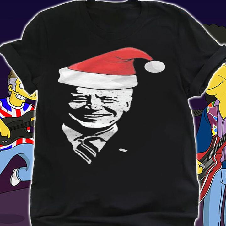 F Joe Biden joe Biden Santa Hat Funny Christmas T-Shirt shirt