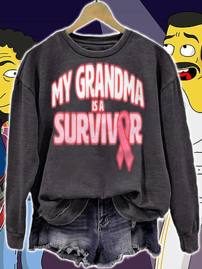 My Grandma Is A Survivor  Breast Cancer Awareness T-shirt sweatshirt