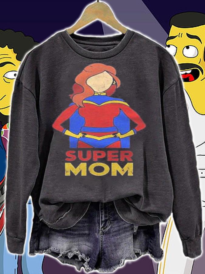 Super Mom Shirt Women Mothers Day Gift From Son Mommy Mama Shirt