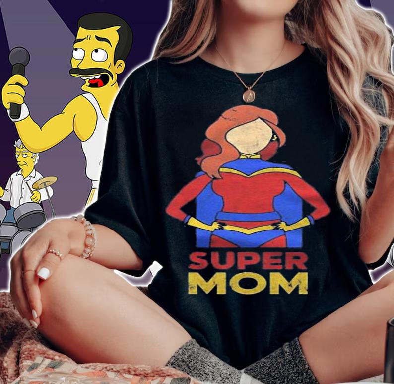 Super Mom Shirt Women Mothers Day Gift From Son Mommy Mama Shirt
