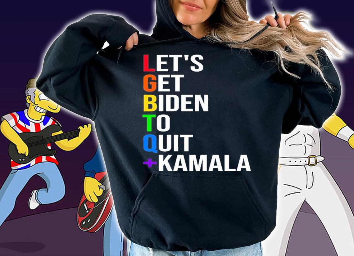 Let's Get Biden To Quit + Kamala Funny Anti Liberal T-Shirt
