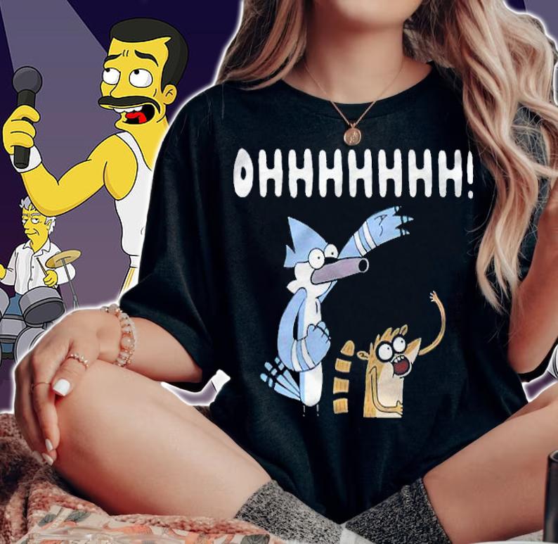 Mordecai and Rigby Ohhh T-shirt woman shirt