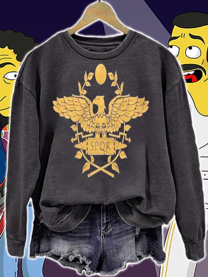 Spqr Roma Caput Mundi Roma Invicta Roman Empire Pullover Shirt sweatshirt