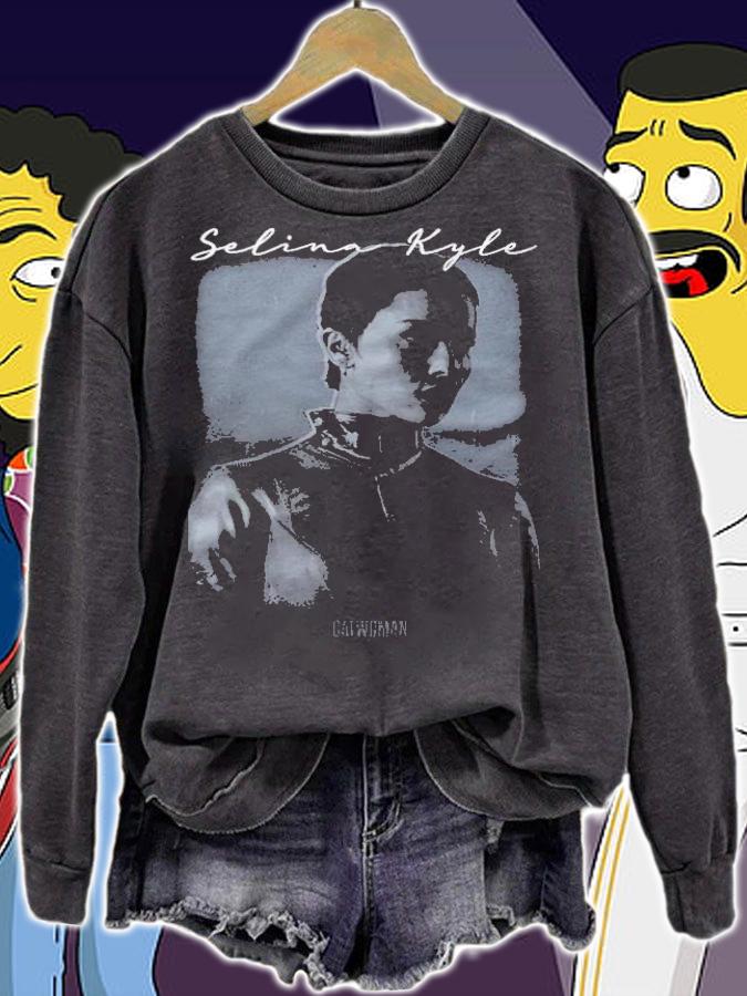 The Batman Catwoman Selina Kyle portrait T-shirt sweatshirt