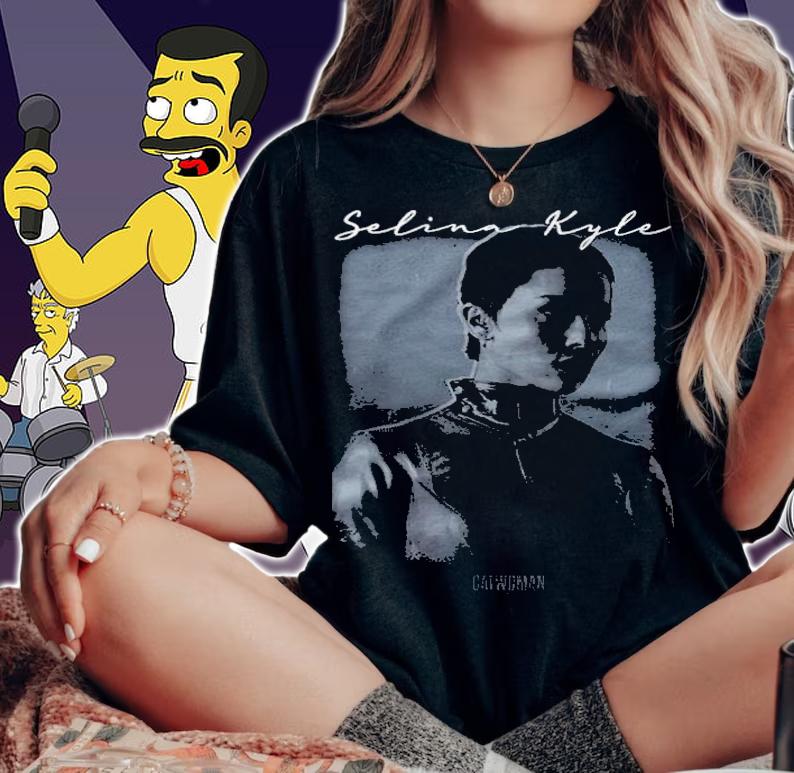 The Batman Catwoman Selina Kyle portrait T-shirt woman shirt