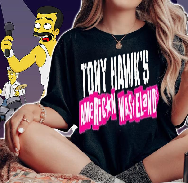Tony Hawks American Wasteland Logo T-Shirt woman shirt