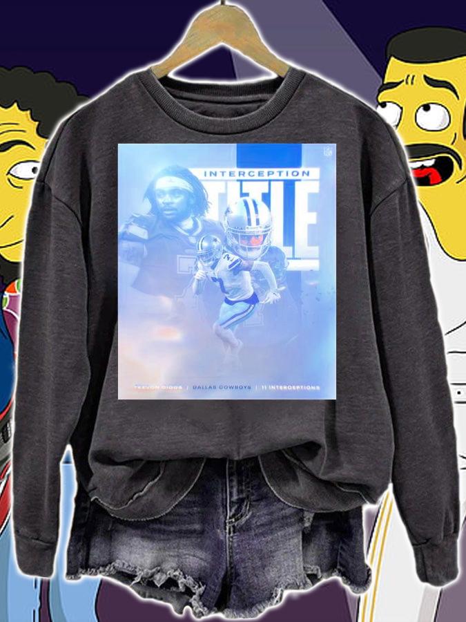 Interception Title Trevon Diggs Dallas Cowboys 11 Interceptions shirt sweatshirt