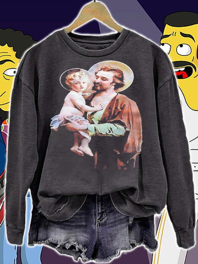 Saint Joseph And Baby Jesus Christian Shirt