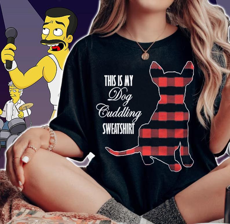 This Is My Dog Cuddling Buffalo Plaid Puppy Shirt woman shirt