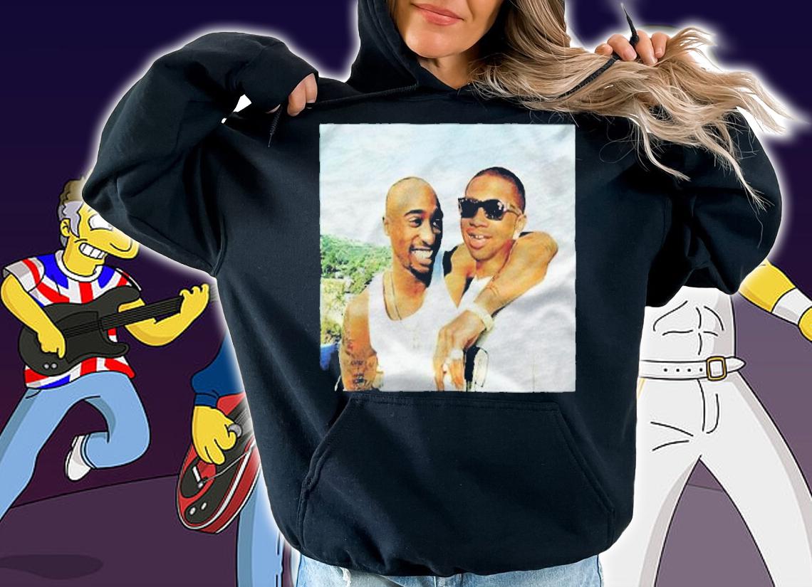 Tupac Shakur and Lil B T-shirt hoodie
