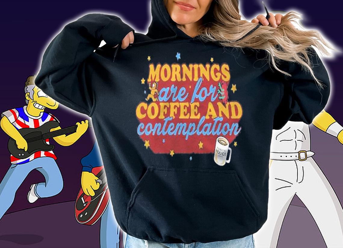 Womens Netflix Stranger Things Coffee And Contemplation Typographic Shirt hoodie