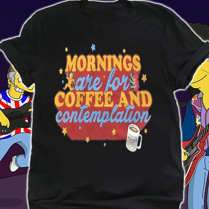 Womens Netflix Stranger Things Coffee And Contemplation Typographic Shirt shirt