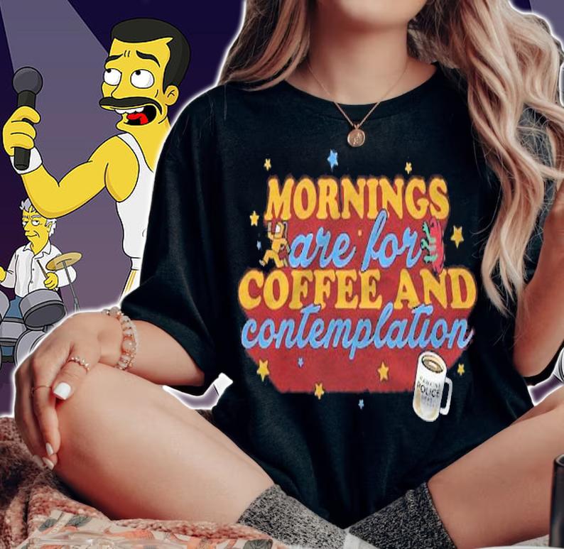 Womens Netflix Stranger Things Coffee And Contemplation Typographic Shirt woman shirt