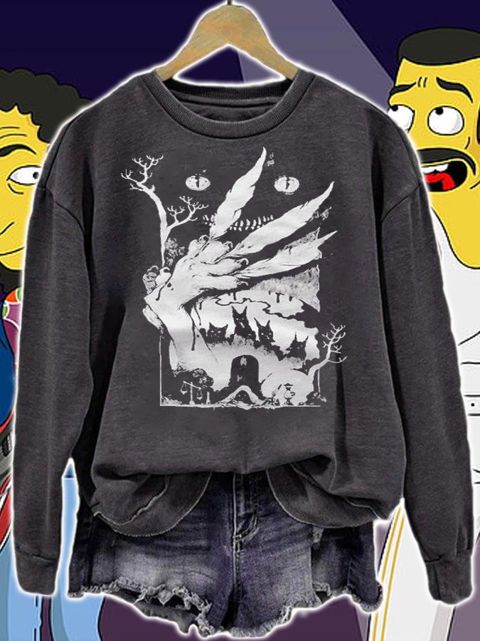 Feathers Cats horror Halloween T-shirt