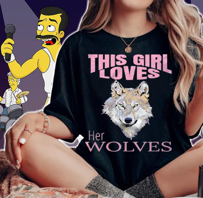 Girl Loves Wolf Shirt For Women Who Loves Wolves Shirt woman shirt