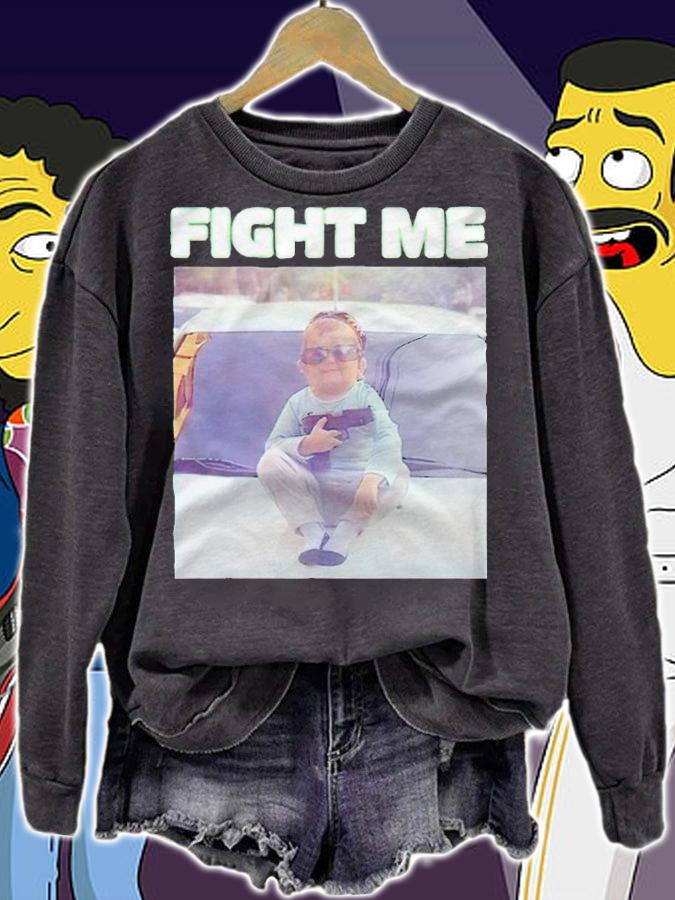Hasbulla fight me gun T-shirt sweatshirt