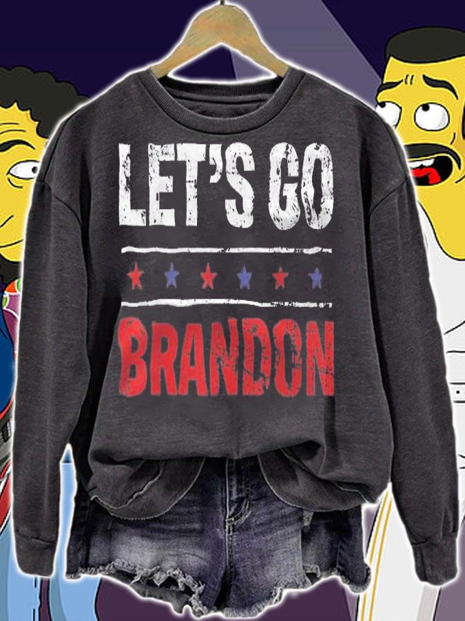 Let's Go Brandon Anti Liberal Conservative Vintage USA Flag T-Shirt sweatshirt