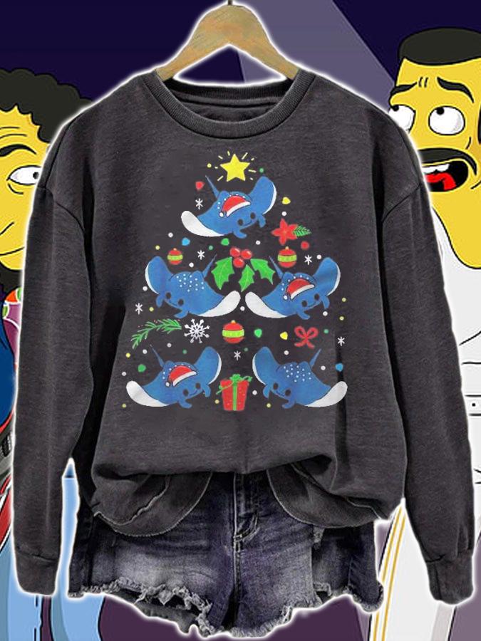 Manta Ray Christmas Ornament Tree Funny Fish Gift Shirt