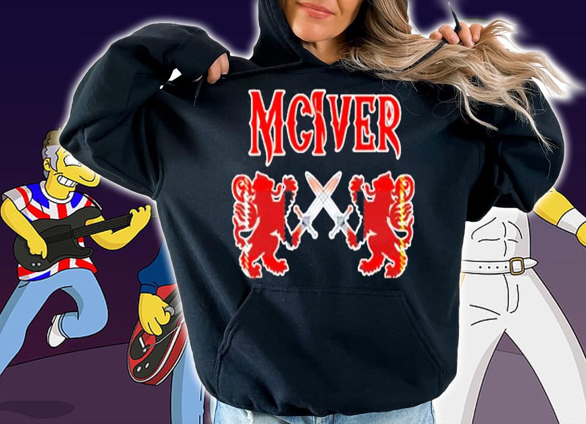 Mciver Scottish Clan Family Kilt Tartan Lion T-Shirt hoodie