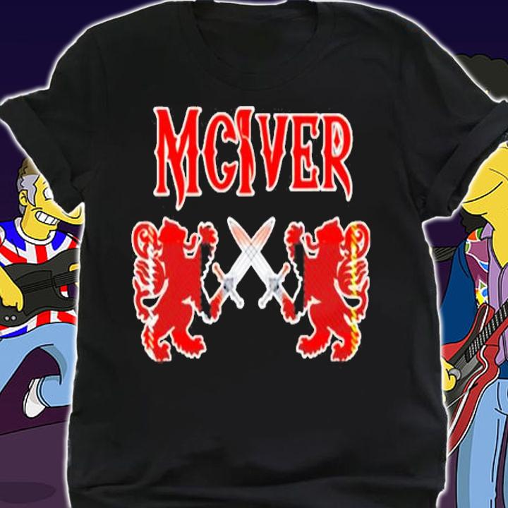 Mciver Scottish Clan Family Kilt Tartan Lion T-Shirt shirt