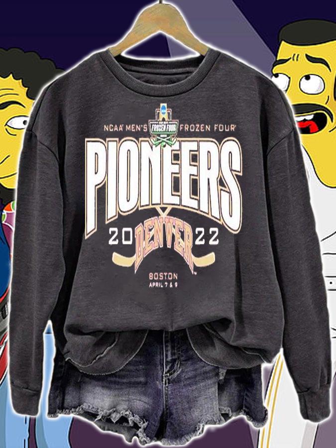 Pioneers Denver 2022 NCAA Men's Four Boston T-Shirt