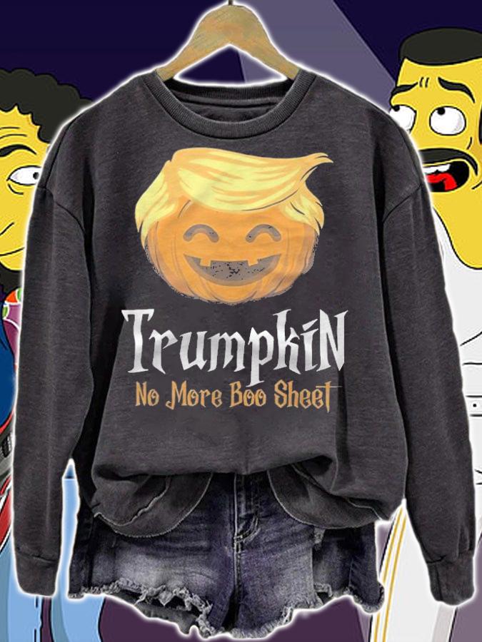 Premium trump Halloween No More Boo Sheet Costume T-Shirt sweatshirt