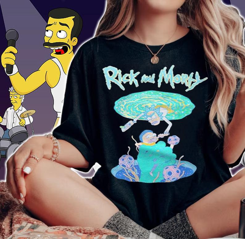 Rick and Morty portal funny T-shirt woman shirt