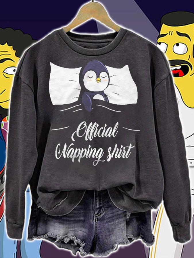 Sleeping Penguin Pyjamas Penguin Lover Official Napping Shirt sweatshirt