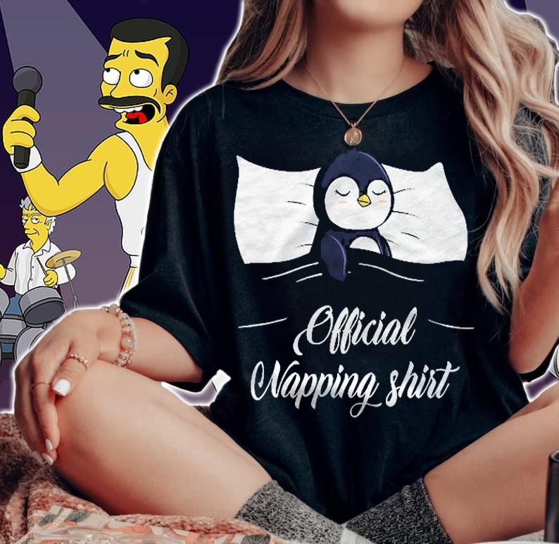 Sleeping Penguin Pyjamas Penguin Lover Official Napping Shirt woman shirt