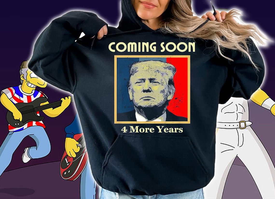 Coming Soon 4 More Years Trump Anti Biden Conservative Poster Trump Vintage T-Shirt