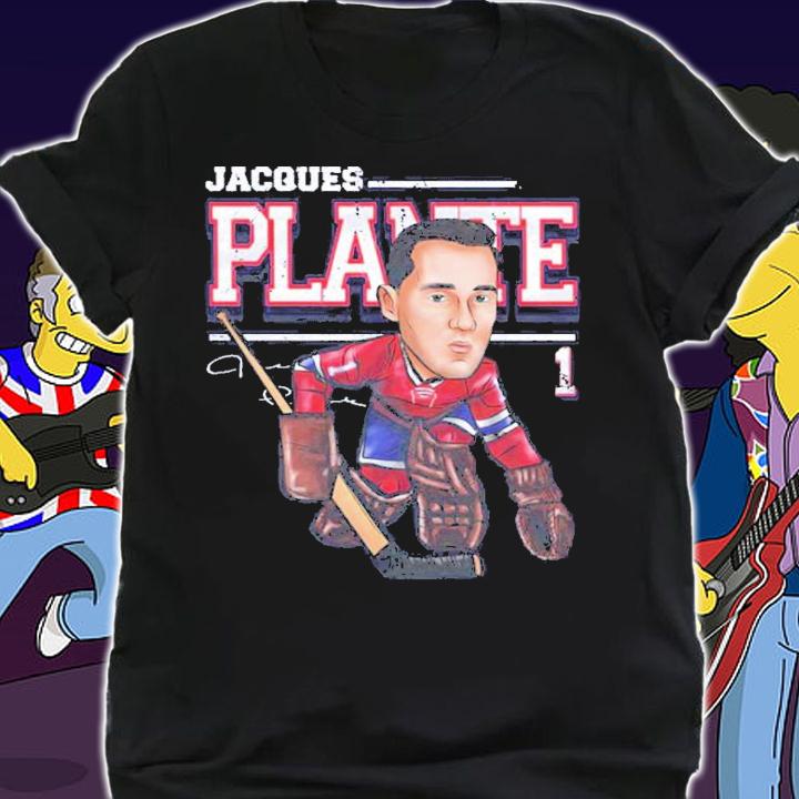 Jacques Plante Montreal Cartoon Hockey Signatures Shirt shirt