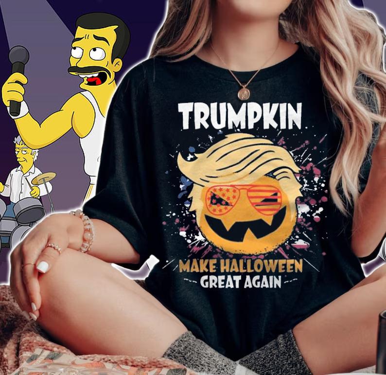 Official trumpkin Make Halloween Great Again Trump T-Shirt woman shirt