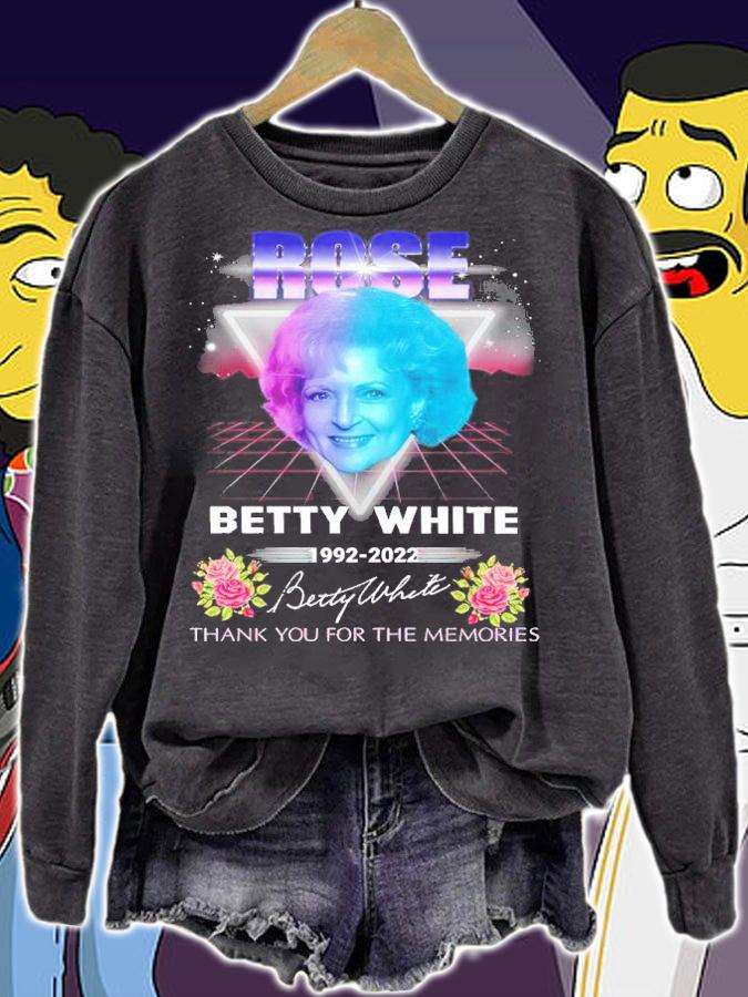 Rose Betty White 1992-2022 Signatures Thank You For The Memories Shirt