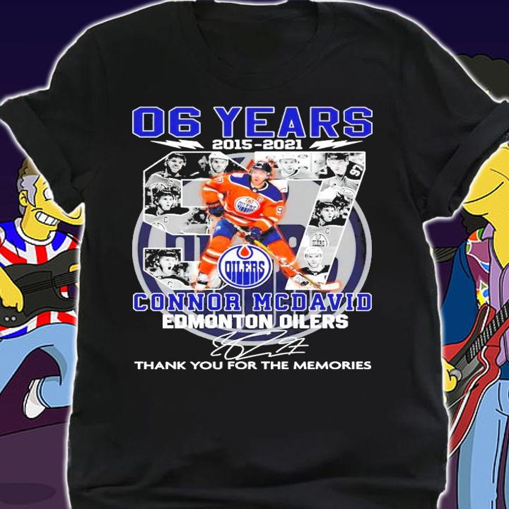 06 years 2015 2021 Connor Mcdavid Edmonton Oilers signatures t-shirt