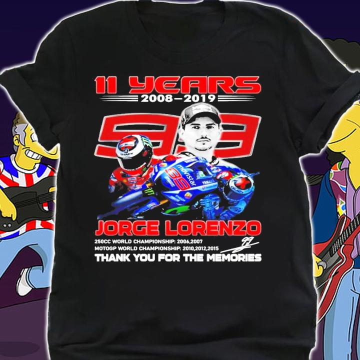 11 years 2008 2019 Jorge Lorenzo signature t-shirt