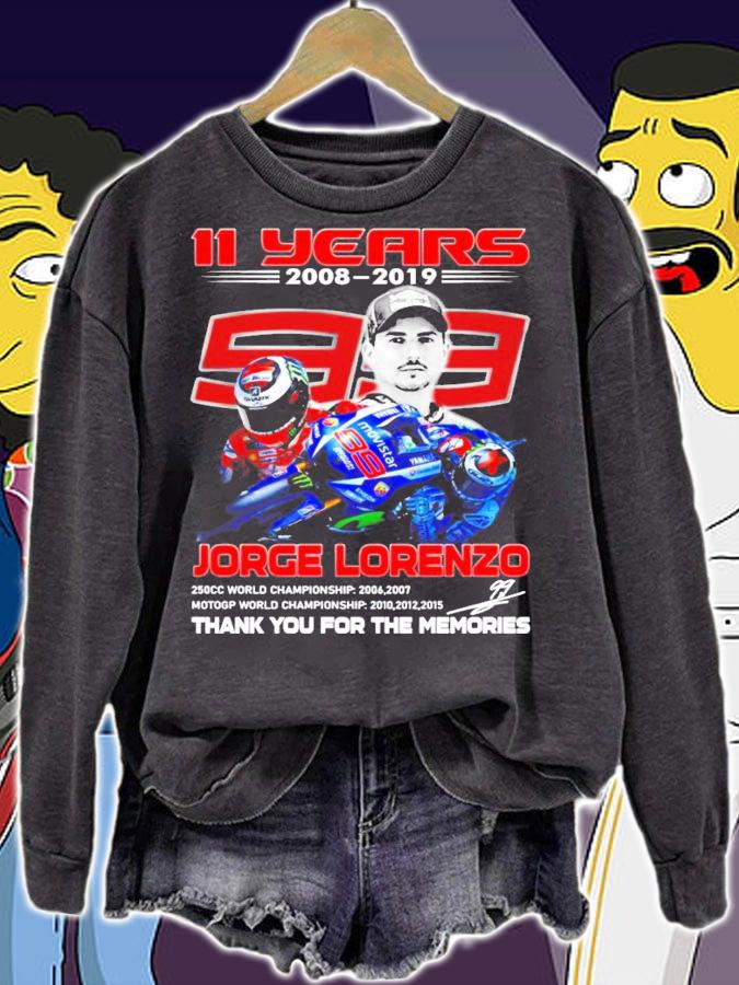 11 years 2008 2019 Jorge Lorenzo signature t-shirt