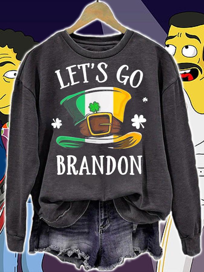 Funny Let's Go Branson Brandon Happy St. Patrick's Day Hat T-Shirt sweatshirt